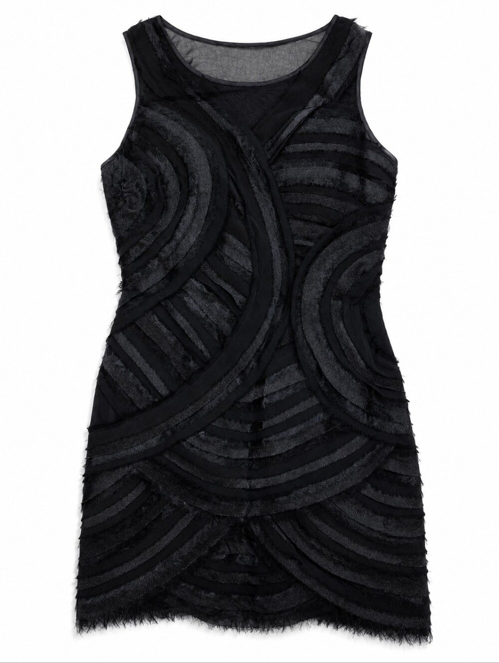 Phoebe Couture Sheer Lace Black Mini Dress Size 6